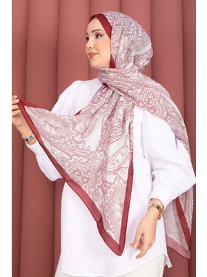 Eys Otantik Motif Şal Serisi Bordo