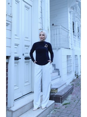 Nisum Moda Omuzu Tokalı Sandy Bluz