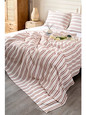 Koza Home Mios Kiremit Çift Kişilik Yatak Örtüsü Seti 220X240 2 Yastık 50X70 5500