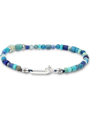Mey Atelier Quee Blue - Karma Mavi Taş Gümüş Kadın Bileklik MEY2522026