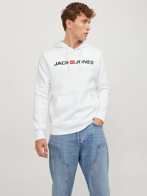 Jack & Jones Kapüşonlu Logolu Sweatshırt- Corplogo