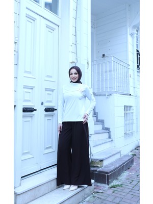 Nisum Moda Omuzu Tokalı Sandy Bluz