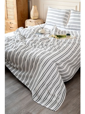 Koza Home Mios Siyah Çift Kişilik Yatak Örtüsü Seti 220X240 2 Yastık 50X70 5502