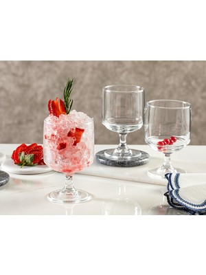 English Home Basic Cam 3'lü Cup - Dondurma Kasesi 300 ml Şeffaf