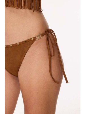 Ayyıldız 5714 Açık Kahverengi Püsküllü Bikini Takımı