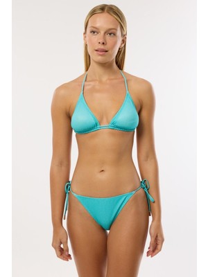 Ayyıldız 4524 Mint Simli Üçgen Bikini Takımı