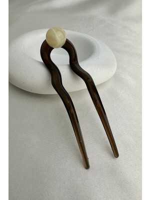 Modex Topçuk Detay Saç Topuz Tokası (12CM)