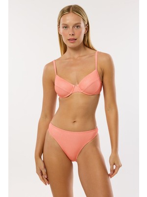 Ayyıldız 4527 Somon Simli Kapsız Balkonet Bikini Takımı