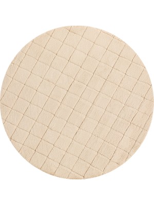 English Home Soft Touch Rabbit Pelüş Halı 120 cm Bej