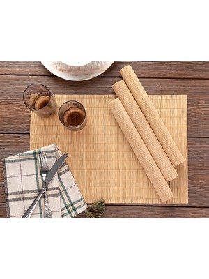 English Home Martinez Bambu 4'lü Amerikan Servis Bal