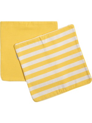 Mudo Home GRACE 2'Lİ KIRLENT KILIFI SARI 45X45 CM