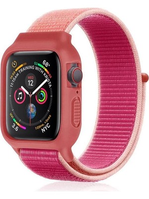 Durukar®   Watch 42MM Hasırlı Cırtcırtlı Kasalı Kordon - Mor