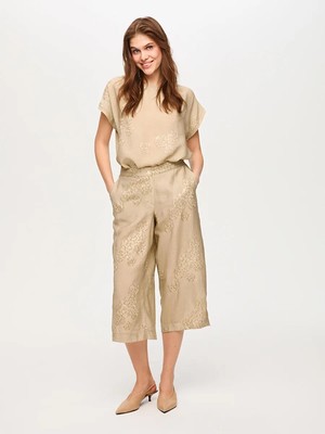 Faik Sönmez Resort Beli Lastiki Comfort Fit Rayon Capri S26CPR010