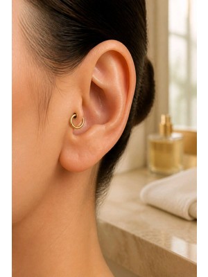 Monalisa Home  Çelik  Gold  Renk Tragus Pirsıng