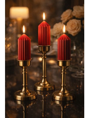Lumea Candle Trio Ruby – Vanilya Kokulu 3’lü Mum Seti (300 G) - (Şamdansız)