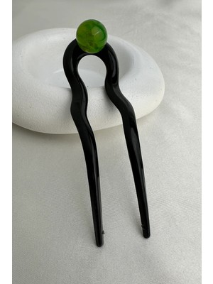 Modex Topçuk Detay Saç Topuz Tokası (12CM)