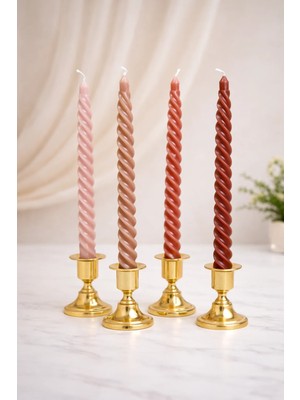 Giftmoda 25 Cm. 4 Lü Konik Mum