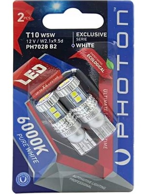 Cekar Store T10 W5W Dipsiz Geri Vites/tavan/park/plaka LED Ampulleri, 2'li Set, Beyaz