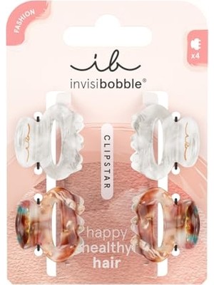 Cekar Store Clipstar Petit Bijoux S Saç Tokası Seti, 4 Zarif Saç Tokası Nötr Renklerde, Hairlovetech ile Nazik Tutuş, Sağlıklı Saçlar Için Stil ve Bakım