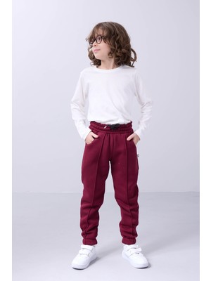 Perendi Lastikli Içi Polarlı Cepli Rahat Unisex Çocuk Eşofman Altı