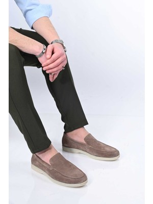 Bestello Bağcıksız Kauçuk Taban Hakiki Deri Loafer 333-216 Erkek Ayakkabı