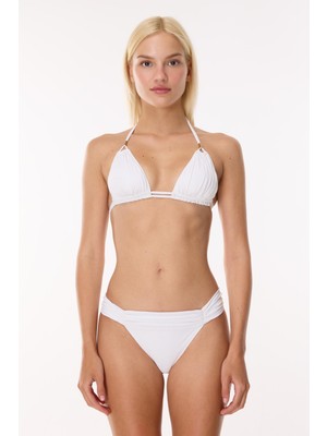 Ayyıldız 4521 Beyaz Üçgen Bikini Takımı