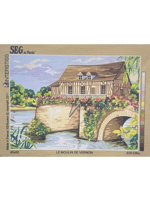 Seg de Paris Seg Baskılı Goblen 929 539 Le Moulin De Vernon 45X60CM Tablo Pano