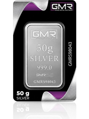 Genç Metal Rafineri Agakulche 50 Gram 999.0 Ayar Gmr Külçe Gümüş