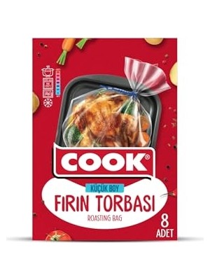 Cekar Store Cook Fırın Torbası, Standart Boy, 25 x 38 Cm, 8 Yaprak, Polyester Telli