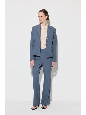 Gusto Üç Düğmeli Blazer Ceket - Lacivert
