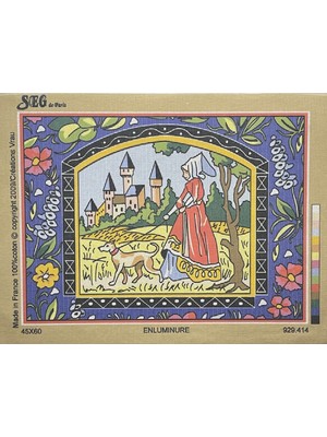 Seg de Paris Seg Baskılı Goblen 929 414 Enluminure 45X60CM Tablo Pano