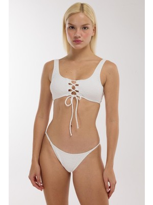 Ayyıldız 5637 Beyaz Büstiyer Bikini Takımı