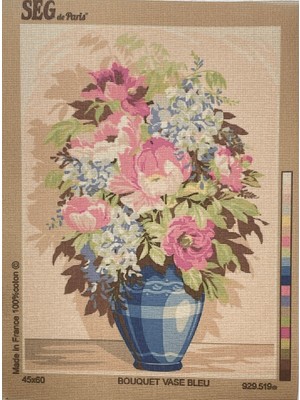 Seg de Paris Seg Baskılı Goblen 929 519 Bouquet Vase Bleu 45X60CM Tablo Pano