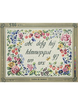 Seg de Paris Seg Baskılı Goblen 929 228 Letters De Vacances 45X60CM Tablo Pano