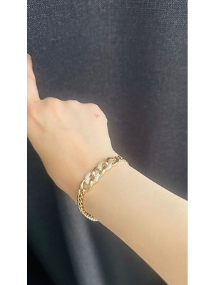 Xuping Zirkon Taş Gold Bileklik