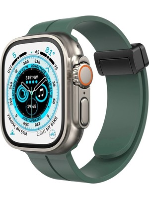 Durukar®   Watch 38MM KR412 Elegance Stylısh Kordon - Koyu Yeşil