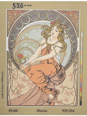 Seg de Paris Seg Baskılı Goblen 929 394 Mucha 45X60CM Tablo Pano