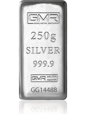 Genç Metal Rafineri Agakulche 250 Gram 999.9 Ayar Gmr Külçe Gümüş