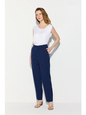 Gusto Arka Beli Lastikli Sigaret Pantolon - Lacivert