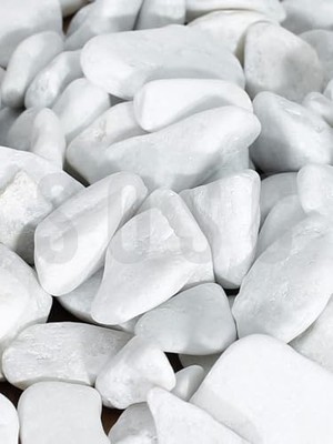 Cekar Store Sosc Natural Beyaz Dolomit Dekoratif Çakıl Taşı, Iç ve Dış Mekan Peyzaj Için, 2-4 Cm, 1 Kg, Bahçe Saksı Süsü