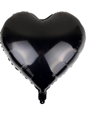Cekar Store 18 Inç 45 cm Kalp Folyo Balon (Siyah)