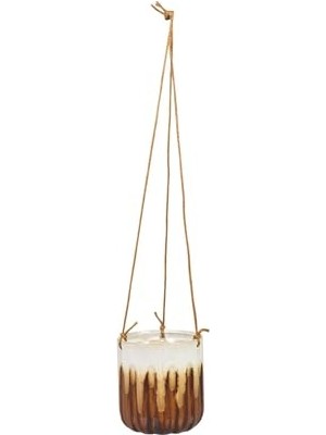 Cekar Store Alice Askılı Seramik Saksı Karamel Ç 10CM Y 11CM