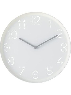 Cekar Store Tromma Duvar Saati, 25 Cm, Beyaz