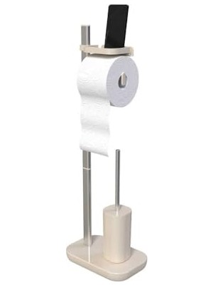 Cekar Store Suı Tuvalet Kağıtlık Tuvalet Fırçalı-Bej M-E75T-09