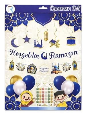 Cekar Store Ramazan Desenli Tuval Etkinlik Boyama Ramazan Süsleri, Ramazan Süsü, Ramazan Süslemeleri 20-20 cm