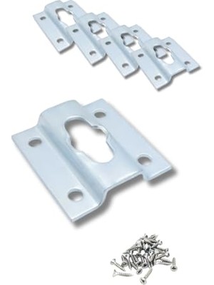Cekar Store Metal Çerçeve Askı Aparatı, 42X45MM Boyutunda, 1.5mm Kalınlık, Beyaz Renk, Tablo ve Ayna Montajı Için, Vidalar Dahil, (4)
