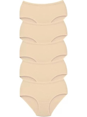 5 Adet Tutku Kadın Yüksek Bel Bato Kalın Lastik Külot Ten Mery Woman
