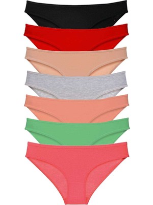 7 Adet Süper Eko Set Likralı Kadın Slip Külot Set 4 Mery Woman