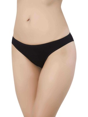 6 Adet Süper Eko Set Likralı Kadın Slip Külot Siyah Ten Mery Woman