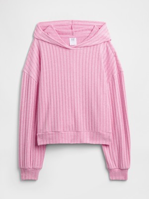 Gap Kız Çocuk Pembe Relaxed Cozy-Rib Sweatshirt